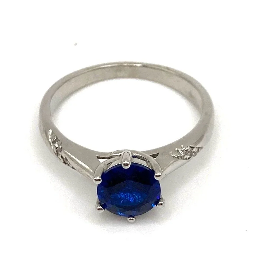 Blue Bridal Wedding Ring